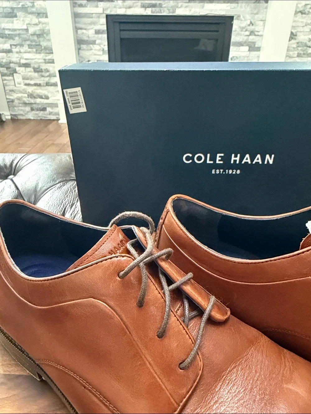 Cole Haan Tan Leather Derby Dress Shoes